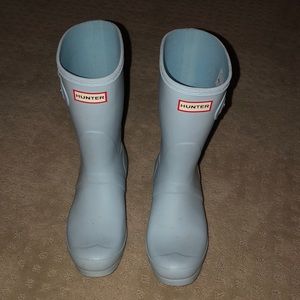 Hunter light blue rainboots SIZE 8
